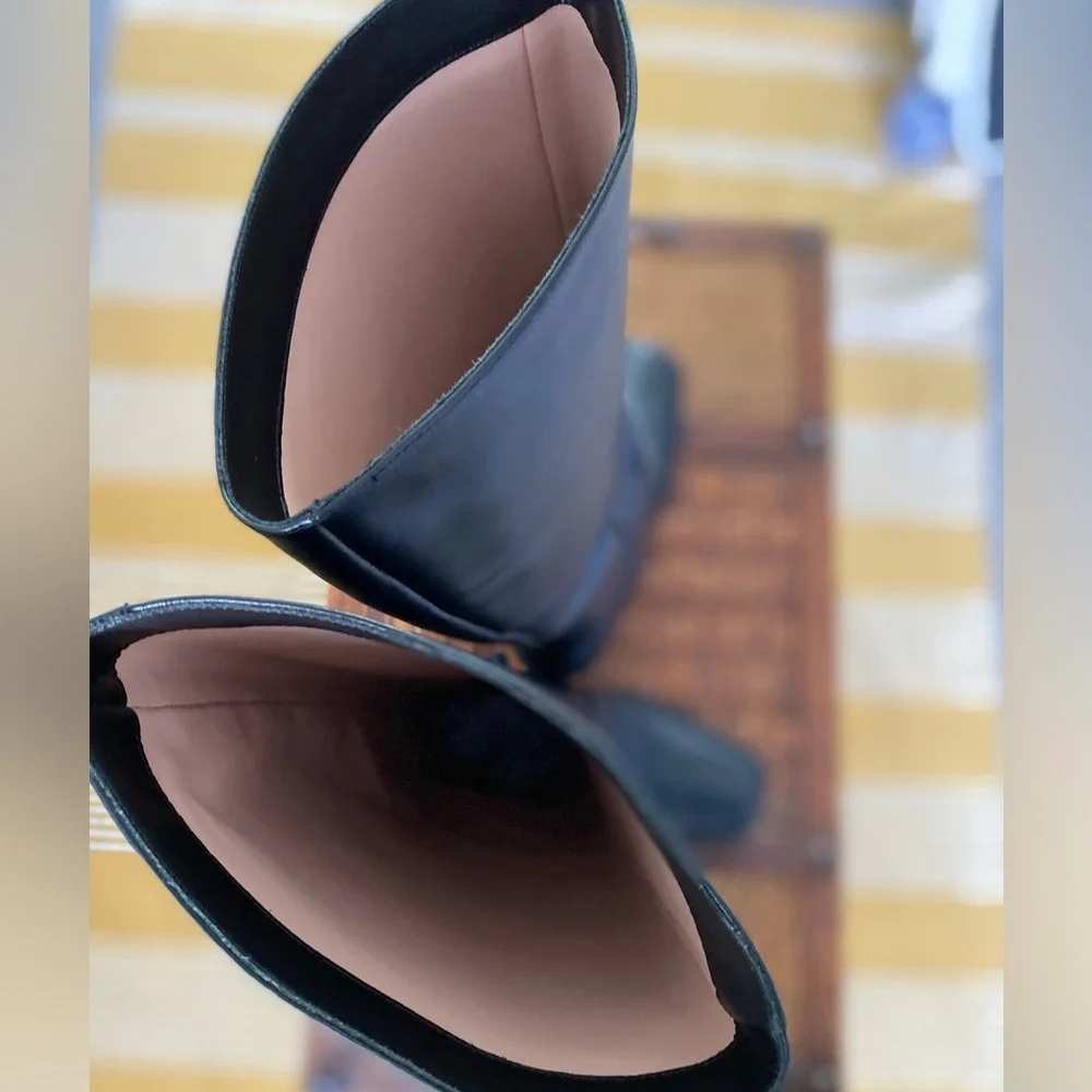 Gua Borghini Leather Platform Knee-High Boots - Picture 4 of 12